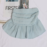 Sweet And Spicy Wind Wearing A Breast Vest Female Pressure Folded Word To Receive Waist Skirt Short Wrapped Chest-Clothed Backwear 8965