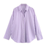 New Women's Clothing Printed Silk-Sense Silk-Sense Sex Shirt Women 4387036 In Autumn