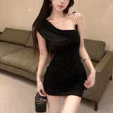 Shangyuan Slender Shoulder Dress Women Summer Pure Sexy Bag Hip Dress High Sense Unique Beautiful Breasts