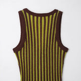 Spring/Summer 2025 New Women's Fashion Sexy Hottie Striped Knitted Dress 8779155
