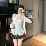 Pure Style Temperament Fashion Suit Autumn 2026 New Cardigan Sling Vest Two Sets Of Tide