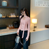 Early Autumn Chic Around The Neck With Wool Long-Sleeved T-Shirt Commuting New Unique Super-Looking Top