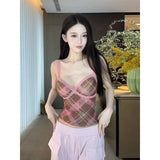 Purely Sexy Hottie Lace Splicing Sling Vest Women Summer New Slimming Tack Cloth Cloth