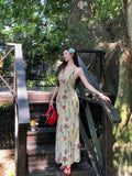 Vintage Oil Painting Small Man French Hanging Neck Pure Want To Collect Waist Thin Dress Female Senior Sense Slim Dress