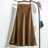 High Waist Thin Long-Skinny Vinegar Silk Slip Skirt 2025 New Bag Of Fish Tail A-Word Dress