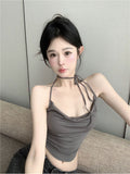 Suspension Vest Woman Light Mature Sister Pure Sweet Design Summer New Hanging Neck Strap Strap Outside Wearing Clothes