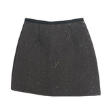 Real Shooting Explosion Small Scented Squint A Short Skirt Women Winter High Waist This Pack Hip Anti-Walking Short Skirt 1312