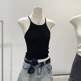 Order Early Spring French Dopamine Wearing Hottie Hanging Neck Sling Vest Women Summer Wearing Bare Back Thai-Style Niche