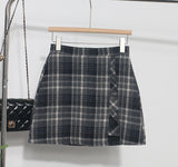 A Large Number Of Hairy Skirt Women Autumn And Winter Tlings Irregular High-Waisted A Short Skirt 8923