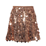 Smooth High-Waist Shiny Babes Half-Dress A-Word-Packed Birthday Party Short Skirt 91116