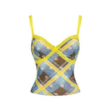 Purely Sexy Hottie Lace Splicing Sling Vest Women Summer New Slimming Tack Cloth Cloth