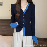 2025 Spring And Autumn New Fashion Slimming Single Row Buckle Knitted Sweater Cardigan Sweater Sweater Thick