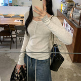 Pink Half-Necked Bottom-Up Women's 2025 New Light Luxury High-End Feeling Can Wear Long Sleeves Inside The T-Shirt Small Top