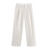 Autumn 2025 New Women's Fashion Casual Street Double Waist Wide Leg Pants 1608225