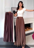 Waist Flower Nails Beaded 100-Fold Skirt Female Slim Skirt Hanging High-Waisted Long Dress 2026 Spring New