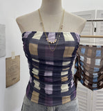 Real Shooting Holiday Storm Spot Bump Color Mesh Strapped Braped Vest Female Summer Dew Back Hottie Top 8085