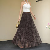 Oceanish Light Lace Half-Dress Girl Gentle Organ Folded Dress A-Character Skirt Hanging Skirt