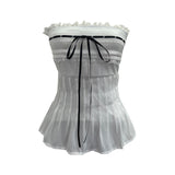 Real Shoot Hottie Tset Lady Summer Lace Lace T-Shirt With Bra Strap Short Vest Strap 8828