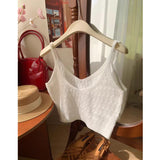 South Korea Dongdaemun 2026 Spring And Summer New Korean Version Of The Slimming Short Simple Thin Knitted Sling Sling Shirt