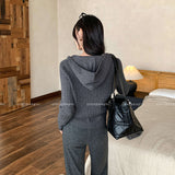 Beautiful Beautiful Knitted Hooded Sweater Jacket Women's Autumn And Winter 2025 New Cardigan Top