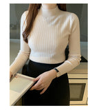 Half-High Collar Bottomed Shirt Women With Thin 2026 Spring And Autumn New Long-Sleeved Knitted Shirt Top