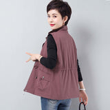 Ma Jia Women's Spring And Autumn Short Outer Vest 2025 New Large-Size Middle-Of-A-Year-Need Mother Leisurely Loose Horse Clip Shoulder Tide