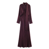 2025 New Women's Fashion Sexy Hot Babes Silk Silk Texture Dress 9973789