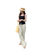 Lyselle Tiansi French Single-Dnecked Sling Sling Vest Woman 2025 Summer Sleeveless Small Top