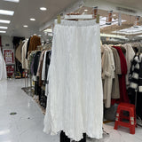 Heavy Industry Withered Leaves Folded Half-Body Skirt 2025 Spring And Summer New Glossy Irregular Big Swing Skirt And Ankle Long Skirt