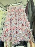 Heavy Industry Flower Three-Dimensional Petal Mesh Fairy Dress 2025 Autumn New Shading Long Umbrella Skirt Skirt 191