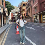 White U-Neck T-Shirt Women's Short-Sleeved Summer 2025 New Loose Thin Inside Hit Bottom Blouse