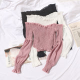Spice Girls Collared Shoulder Bra Thighs On Wooden Ears Thighs Tight Folds Super Short Umbilled Long-Sleeved Shirt Tide