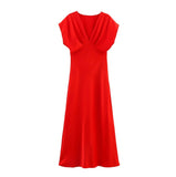2025 Spring And Summer New Women's Fashion Temperament Casual Silk-Sense Silk-Sense Dress 2330399