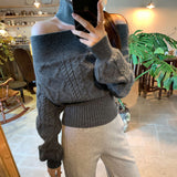 Early Autumn Atmosphere Wearing A Mah-Song-Sleared Long-Sleeved Knitted Shirt Woman 2025 New Single-In-Wear Temperamental Top