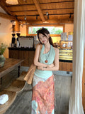 Island Vacation Relaxation Temperament Suit Female Tie Hanging Neck Sling Yunnan Dali Tourism Photo Skirt
