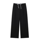 Spring 2025 New Double Waist Tight Waist Rope Design Loose Thin Casual Pants Women 1608225
