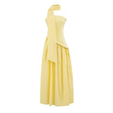 2025 New Women's Sleeveless Waist-Less Collar After Tied Belt Waist-Meared Tector Dress Dress Dress Women