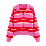 2025 Autumn New Round Neck Loose Set Female Design Temperament Knitting Shirt 5536162