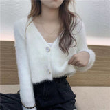 Light Familiar Style Short Fashion Single-Dcupuncture Knitted Cardigan Women 2025 Autumn And Winter New Fashion Trend Sweater Women's Clothing