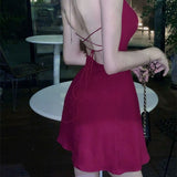 2025 Summer New Small Sling Suit Waist French Sexy Dew Chic Design Sling Dress
