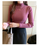 Half-High Collar Bottomed Shirt Women With Thin 2026 Spring And Autumn New Long-Sleeved Knitted Shirt Top