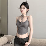 Suspension Vest Woman Light Mature Sister Pure Sweet Design Summer New Hanging Neck Strap Strap Outside Wearing Clothes
