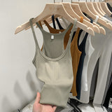 Spice Girls Knitted Sling Vest Women In Spring And Summer 2025 New Slim Slim Short Outer Wear Sleeveless Small Top