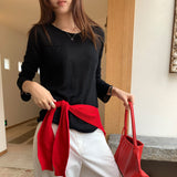 Lazy Holiday Style Light And Thin Light Transparent Sun Knitted Jersey Women's 2026 New Super Beautiful Loose Top