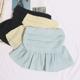 Sweet And Spicy Wind Wearing A Breast Vest Female Pressure Folded Word To Receive Waist Skirt Short Wrapped Chest-Clothed Backwear 8965