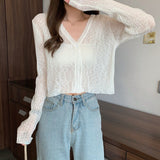 Ultra-Thin Sunscreen Knitted Small Cardigan Thin Women's Sling Skirt Burqa Spring And Autumn Ice Silk Air-Conditioning Shirt Short Coat