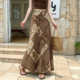 Vintage Chiffon Fishtail Half Dress 2026 Summer New High-Rise Slimy Temperament Ass Long Skirt