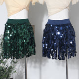 Real Shooting Heavy Industry Lysing A Short Skirt Stage Sexy Hot Babes Night Club Show Tassel Dress Dress 9115