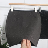 Real Shooting Explosion Small Scented Squint A Short Skirt Women Winter High Waist This Pack Hip Anti-Walking Short Skirt 1312