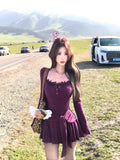 High-End Feeling Wearing Lace Splicing Slinging Dress Women's Summer 2025 New Early And Early Autumn Small Waist Short Skirt